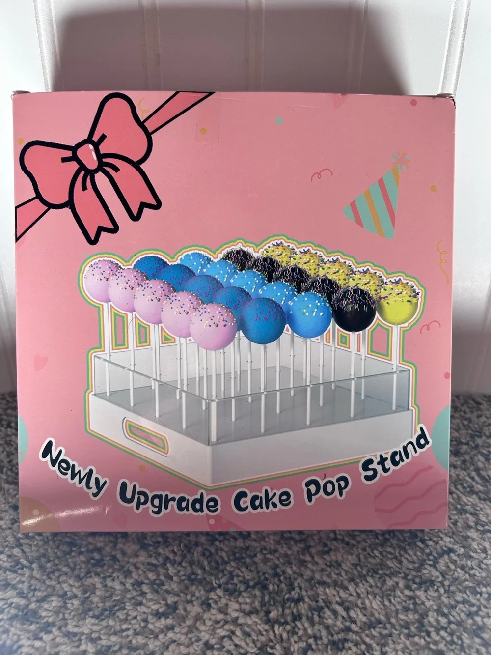NWT 25 Slot Cake Pop Stand w/ Sticks Bags Ties 7.5
